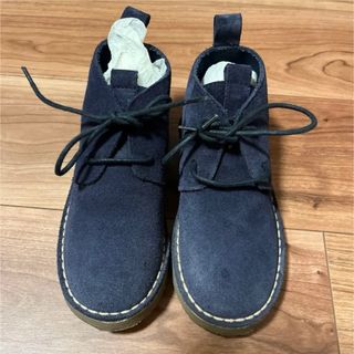 ザラ(ZARA)のzara 本革　スウェード　チャッカー　ブーツ　17.5cm(ブーツ)