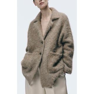 ザラ(ZARA)のZARA ザラ　ショートニットアルパカコート　M(その他)