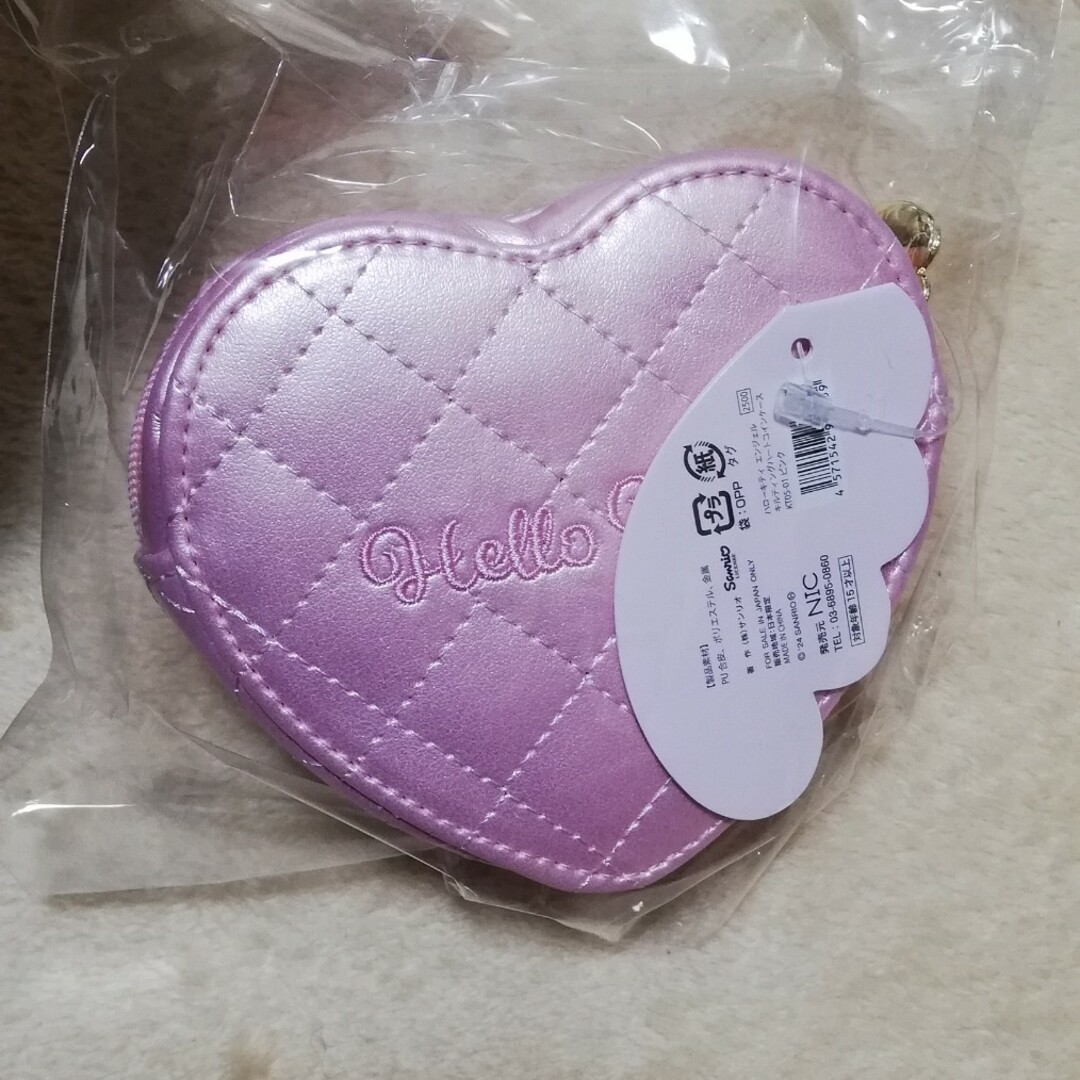 ハローキティ エンジェルキルティングハートコインケース ピンク