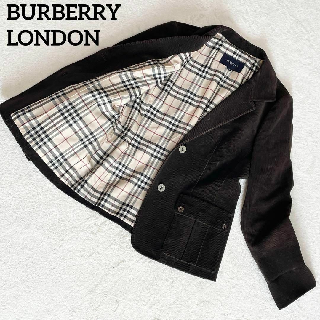 BURBERRY(バーバリー)の【人気柄✨】☆バーバリー☆テーラードジャケット☆ノバチェック☆コーデュロイ☆ レディースのジャケット/アウター(テーラードジャケット)の商品写真