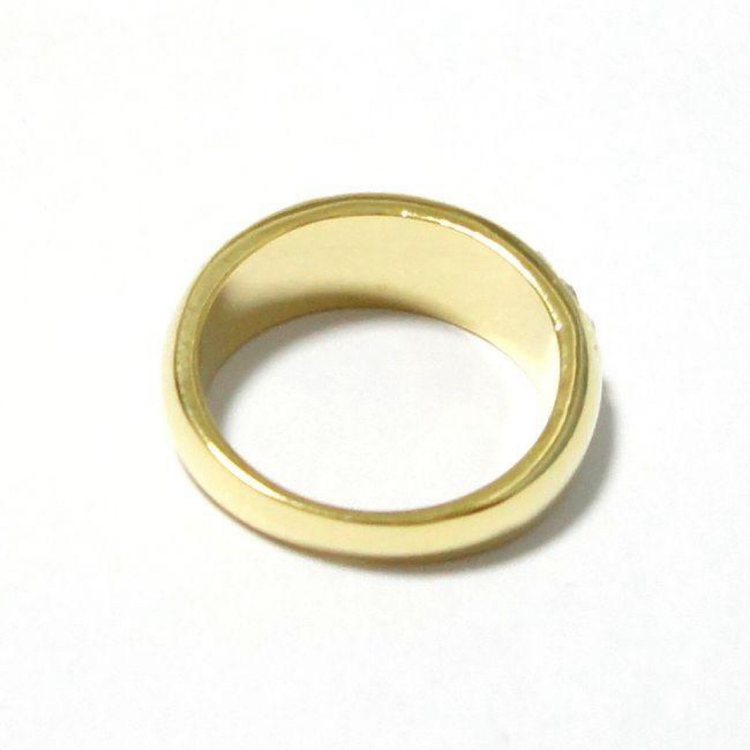 9号 パヴェ スワロフスキークリスタル ゴールドリング レディースのアクセサリー(リング(指輪))の商品写真