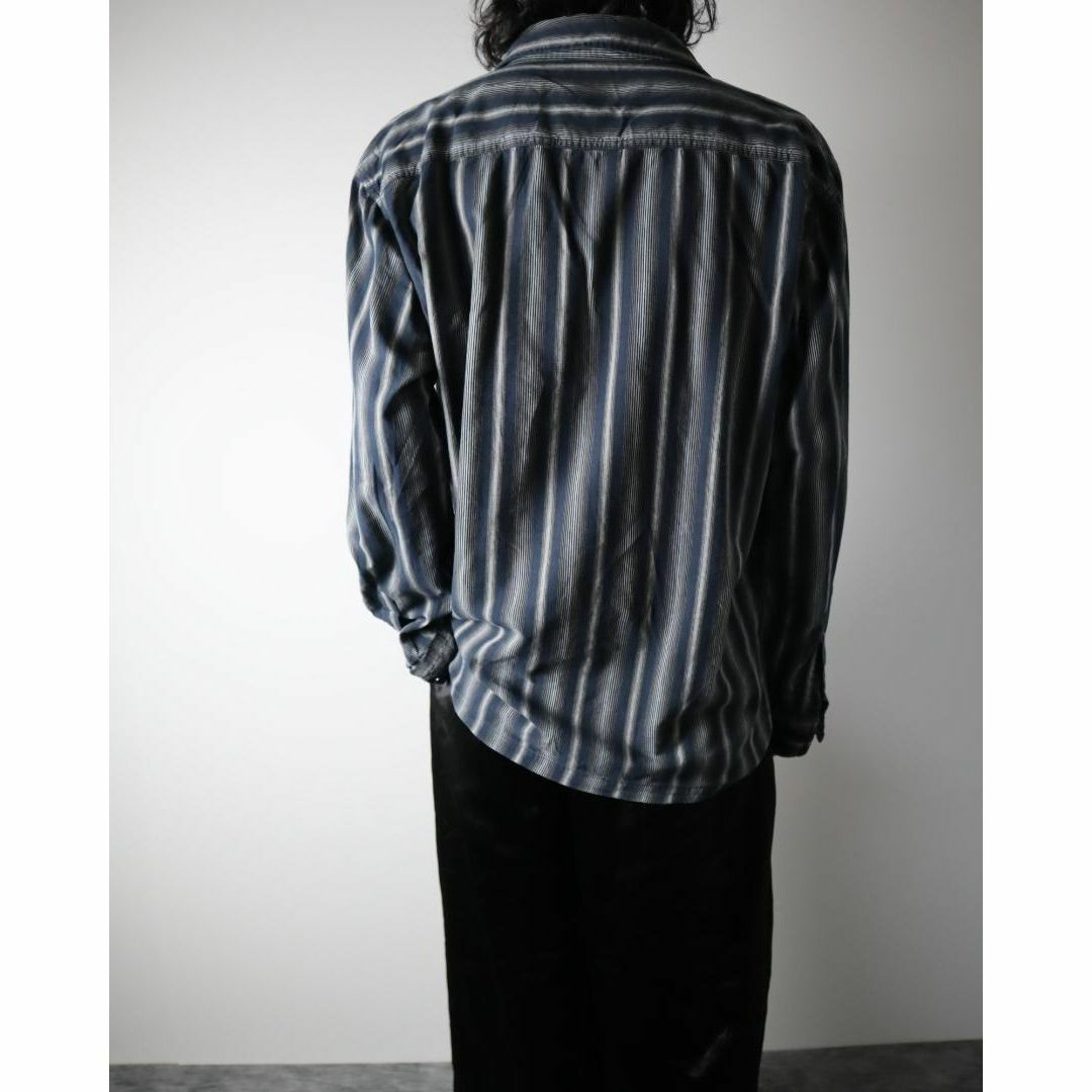 Wrangler(ラングラー)の【ラングラー】HERO ノベルティストライプ コットン ルーズ 長袖シャツ XL メンズのトップス(シャツ)の商品写真