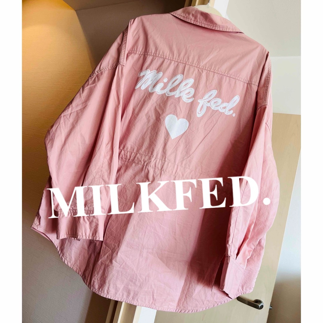 MILKFED.(ミルクフェド)のMILKFED.バックロゴシャツジャケット レディースのジャケット/アウター(ミリタリージャケット)の商品写真