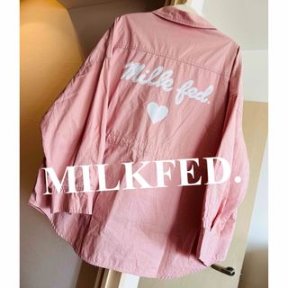 ミルクフェド(MILKFED.)のMILKFED.バックロゴシャツジャケット(ミリタリージャケット)