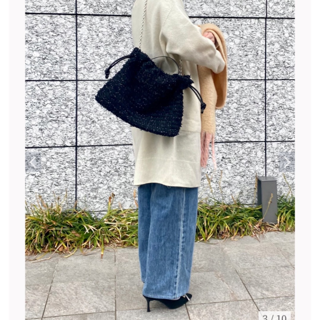 Irodorl petit LINTON Tweed 2way巾着Bag レディースのバッグ(ハンドバッグ)の商品写真