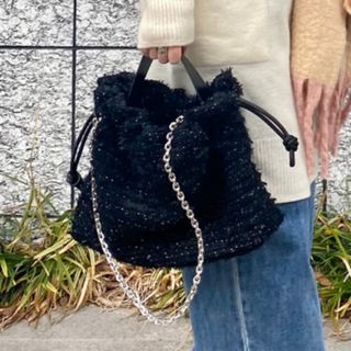 Irodorl petit LINTON Tweed 2way巾着Bag(ハンドバッグ)