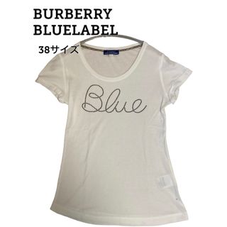 BURBERRY BLUE LABEL - バーバリー ロゴ ホワイト 半袖 Tシャツ