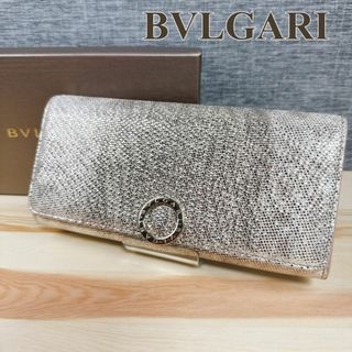 ブルガリ(BVLGARI)のブルガリ BVLGARI 二つ折り長財布 メタリックカルングスキン ロゴサークル(財布)