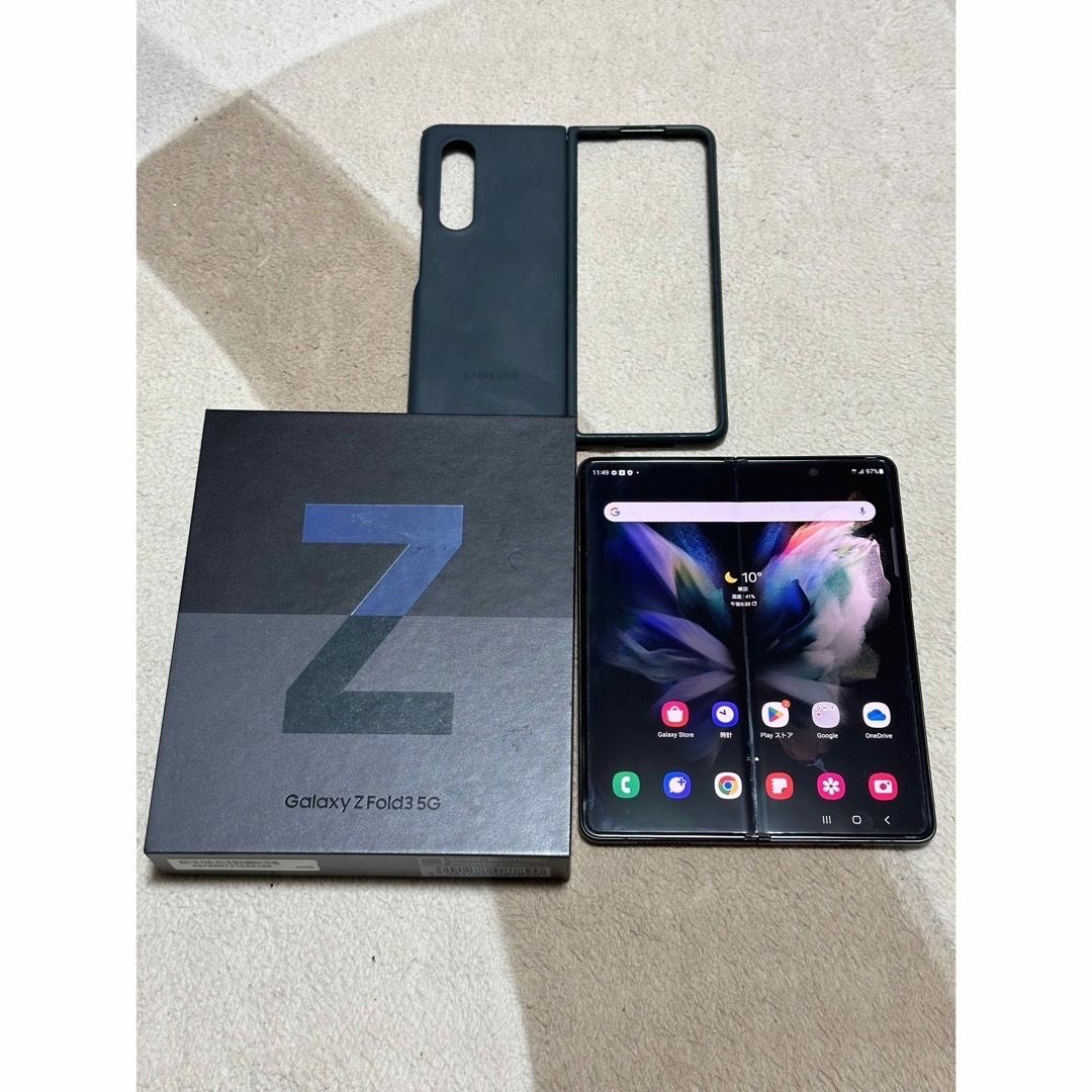 Galaxy(ギャラクシー)の美品　GALAXY z fold 3 5g グリーン スマホ/家電/カメラのスマートフォン/携帯電話(スマートフォン本体)の商品写真