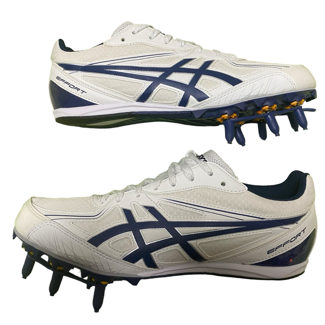 asics - 新品タグ付 asicsアシックス 陸上競技スパイク 白紺
