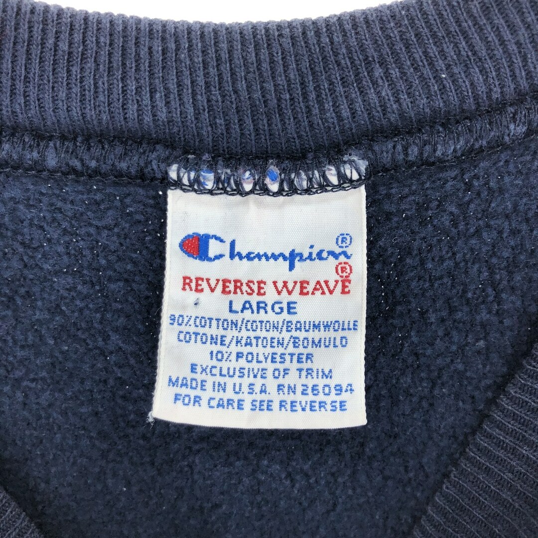 Champion(チャンピオン)の古着 90年代 チャンピオン Champion REVERSE WEAVE リバースウィーブ 刺繍タグ カレッジスウェットシャツ トレーナー USA製 メンズL ヴィンテージ /eaa413463 メンズのトップス(スウェット)の商品写真