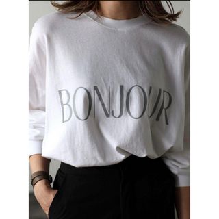 ボンジュールサガン(BONJOUR SAGAN)の【新品】(ロゴW)BONJOUR SAGAN BONJOURロゴピグメントロンT(Tシャツ(長袖/七分))