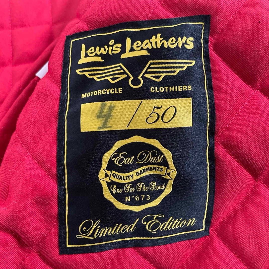 Lewis Leathers(ルイスレザー)の世界限定50着☆ルイスレザー Eat Dustコラボ レザージャケット /44 メンズのジャケット/アウター(レザージャケット)の商品写真