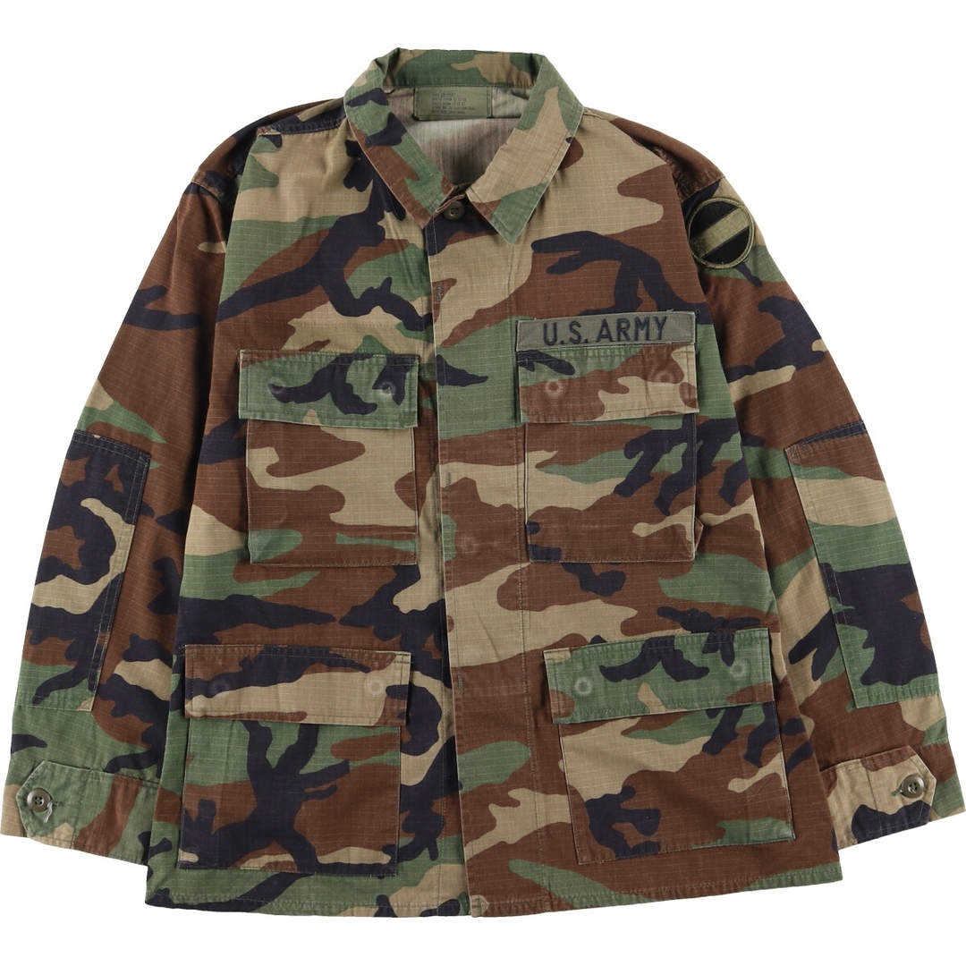 古着 90年代 米軍実品 U.S.ARMY 迷彩柄 ウッドランドカモ B.D.U ミリタリージャケット USA製 SMALL X-SHORT メンズS  ヴィンテージ /eaa421379 メンズのジャケット/アウター(ミリタリージャケット)の商品写真