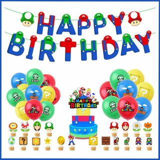 超豪華 マリオ 風船 バルーン 誕生日 飾り付け 子供会 16(ウェルカムボード)