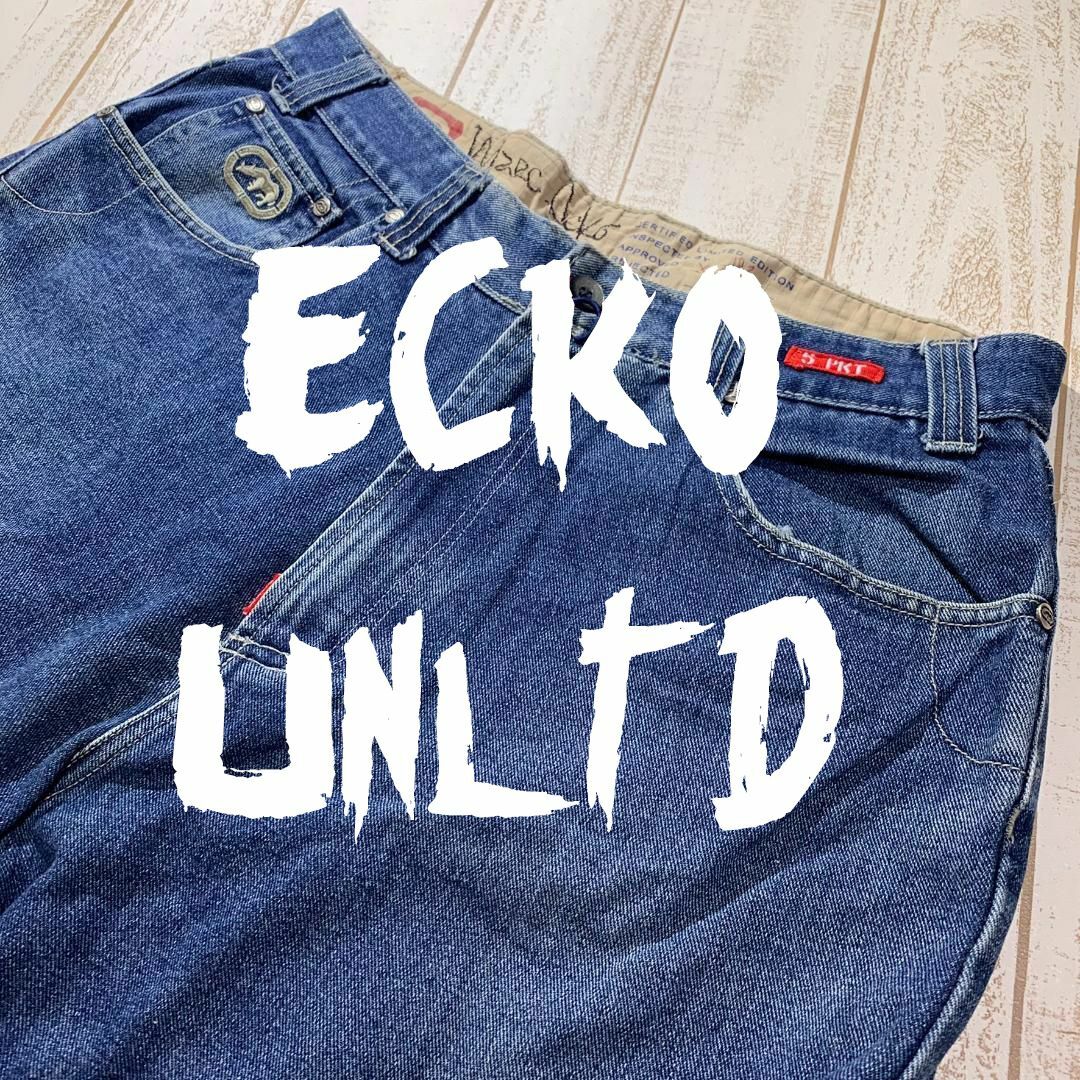 ECKŌ UNLTD（ECKO UNLTD）(エコーアンリミテッド)のビッグサイズ【ECKO UNLTD】エコーアンリミテッド ワイドデニムパンツ メンズのパンツ(デニム/ジーンズ)の商品写真