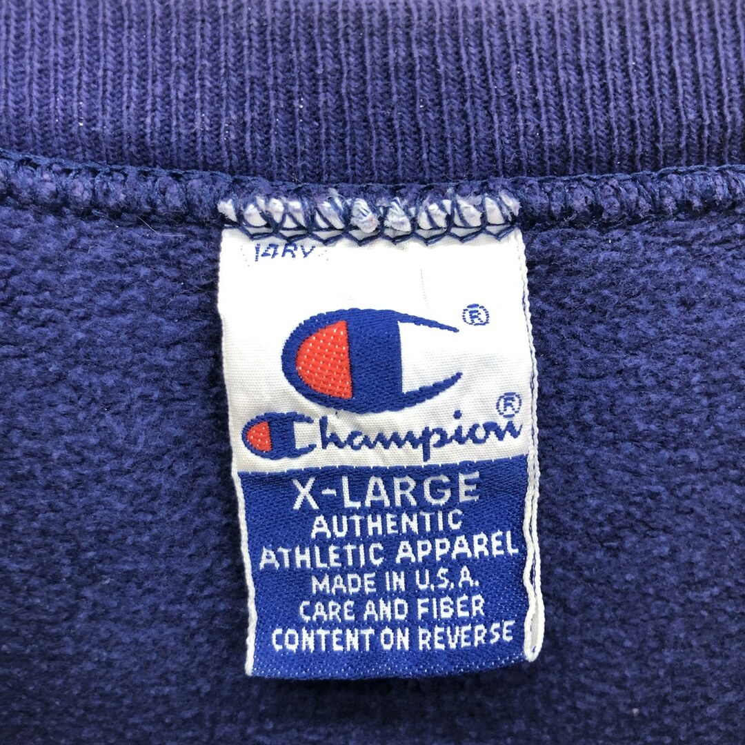 Champion(チャンピオン)の古着 90年代 チャンピオン Champion AUTHENTIC ATHLETIC APPAREL ロゴスウェットシャツ トレーナー USA製 メンズXL ヴィンテージ /eaa411990 メンズのトップス(スウェット)の商品写真