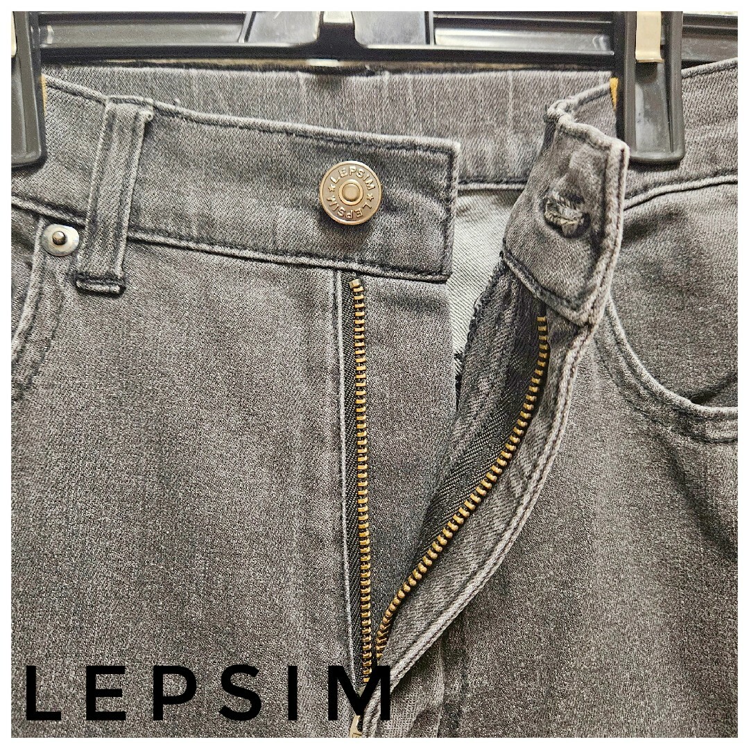 LEPSIM(レプシィム)の美品　LEPSIM　デニム　スキニー　黒　コットン　細身　スリム　カジュアル　M レディースのパンツ(デニム/ジーンズ)の商品写真