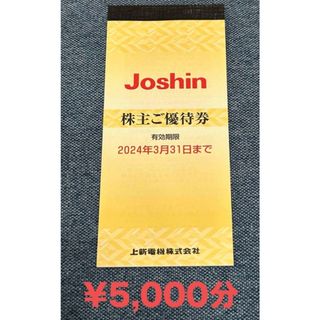 上新電機 josin ジョーシン 株主優待券 5000円(ショッピング)