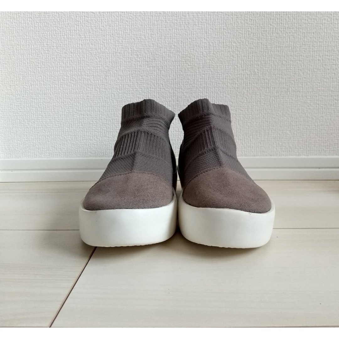 （72）SMARTWALK グレー×ブラウン シューズ（23.5cm） レディースの靴/シューズ(ブーツ)の商品写真