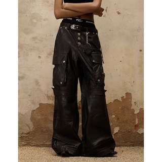 PERSONSOULHandRubbed Punk Leather Pants 