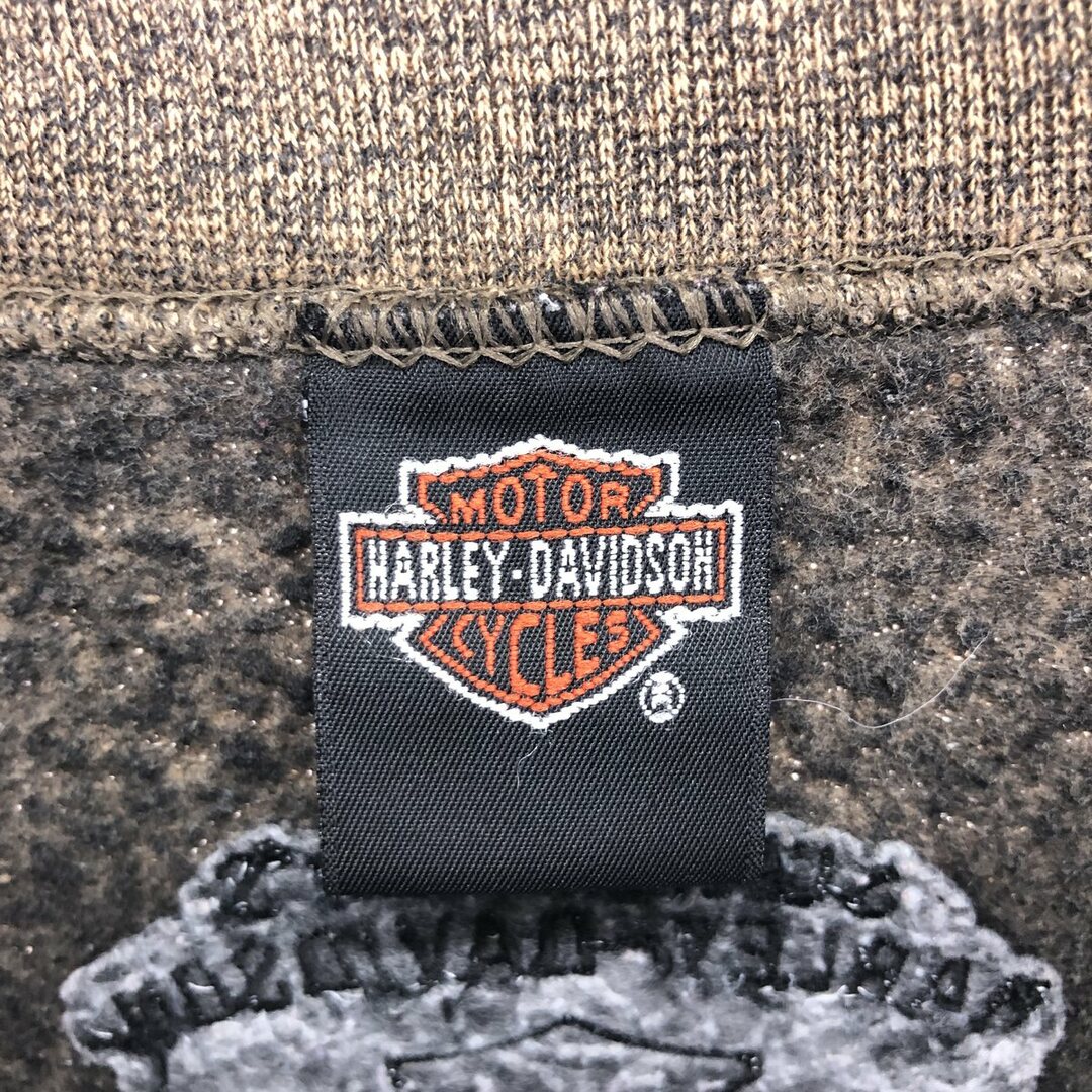 Harley Davidson(ハーレーダビッドソン)の古着 90～00年代 ハーレーダビッドソン Harley-Davidson 両面刺繍 アドバタイジング スウェットシャツ トレーナー メンズXL ヴィンテージ /eaa423282 メンズのトップス(スウェット)の商品写真