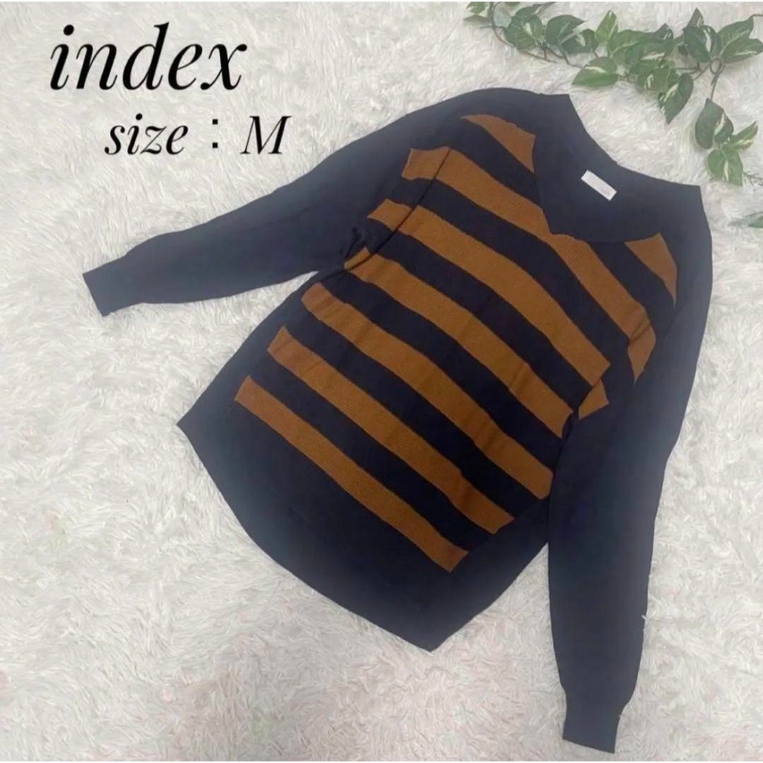 INDEX(インデックス)のindex インデックス　レディース　トップス　ニット　長袖　カットソー　M レディースのトップス(ニット/セーター)の商品写真