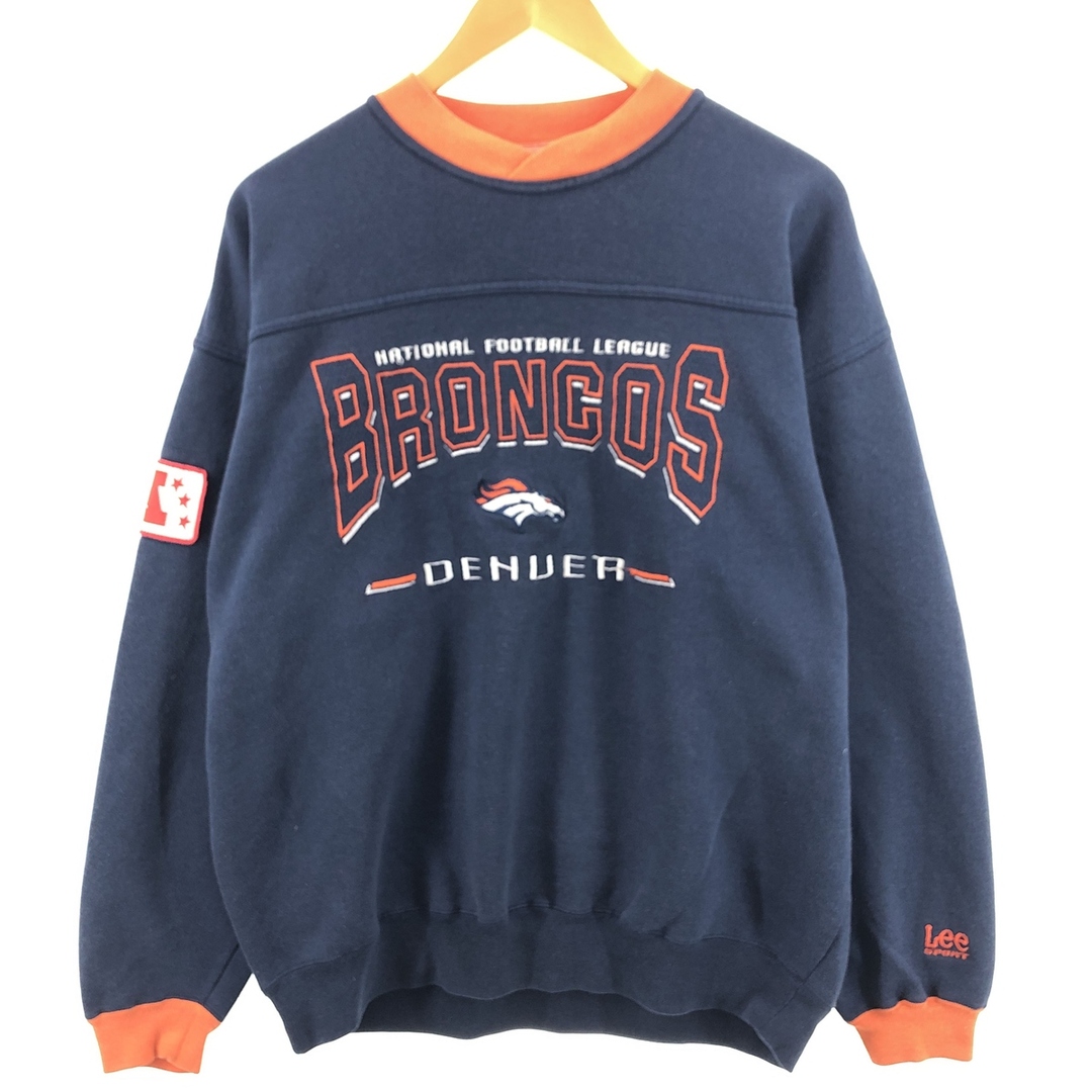 Lee(リー)の古着 リー Lee NFL DENVER BRONCOS デンバーブロンコス ロゴスウェットシャツ トレーナー メンズL /eaa411929 メンズのトップス(スウェット)の商品写真