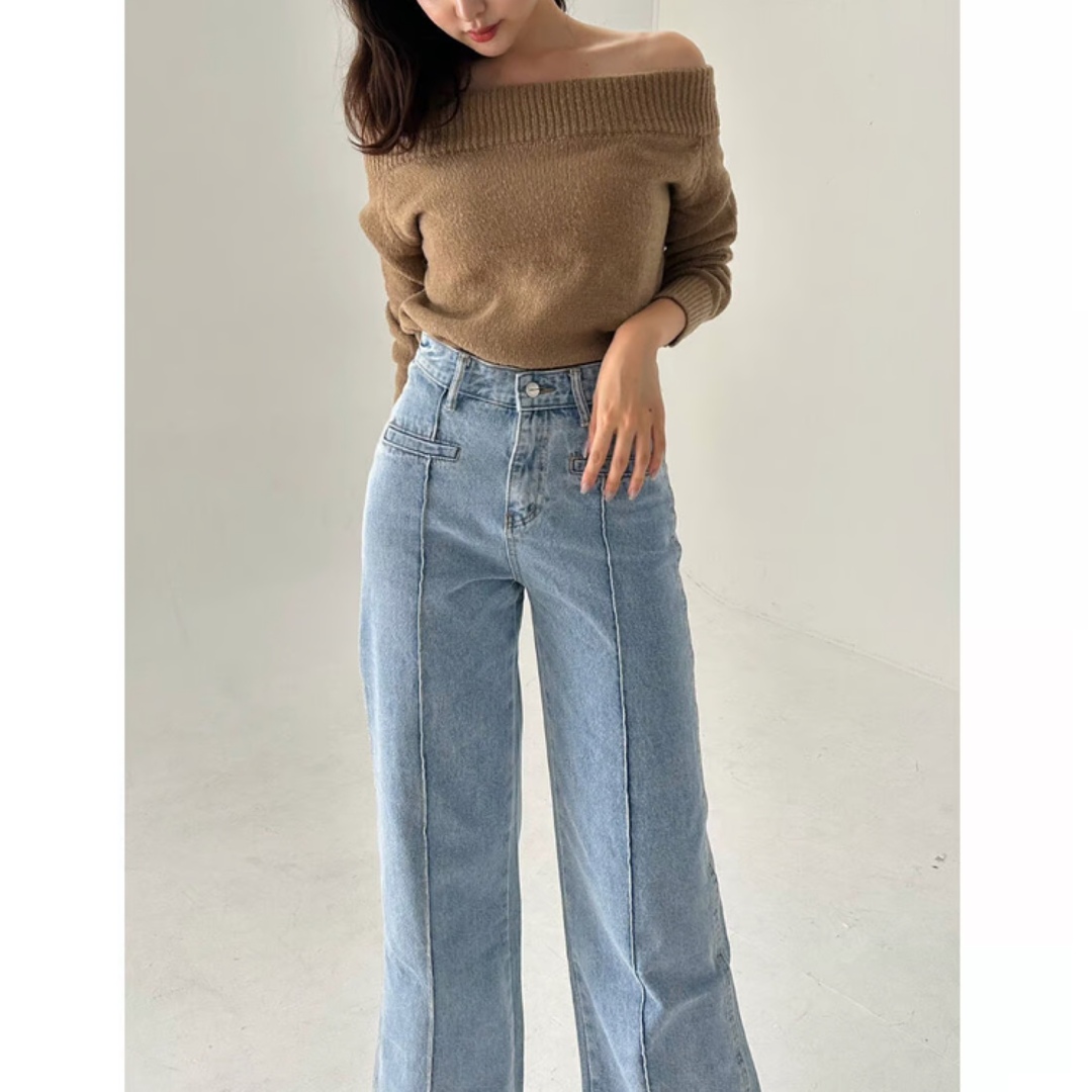 bitterness off shoulder knit レディースのトップス(ニット/セーター)の商品写真