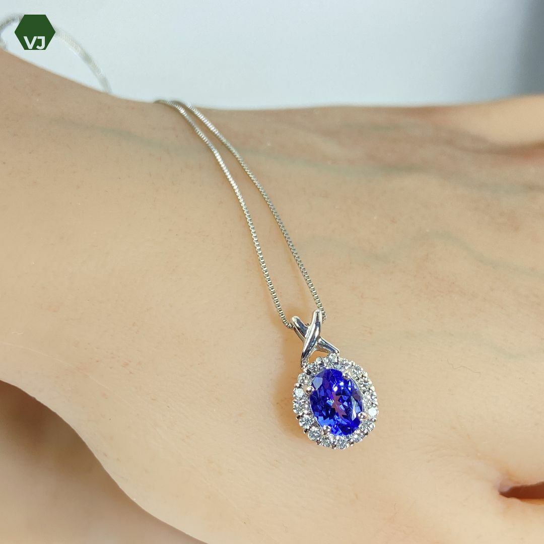 25‐05】タンザナイト ダイヤモンド ネックレス0.90ct D0.23ct 25‐05】タンザナイト ダイヤモンド ネックレス0.90ct D0.23ct