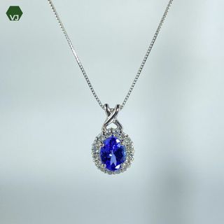 【25‐05】タンザナイト　ダイヤモンド　ネックレス0.90ct　D0.23ct(ネックレス)