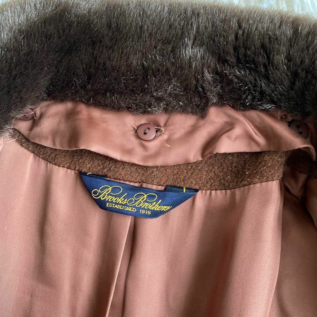Brooks Brothers(ブルックスブラザース)の極美品　ブルックスブラザーズ　2way  ウール　ブラウン　コート　ロング レディースのジャケット/アウター(ロングコート)の商品写真