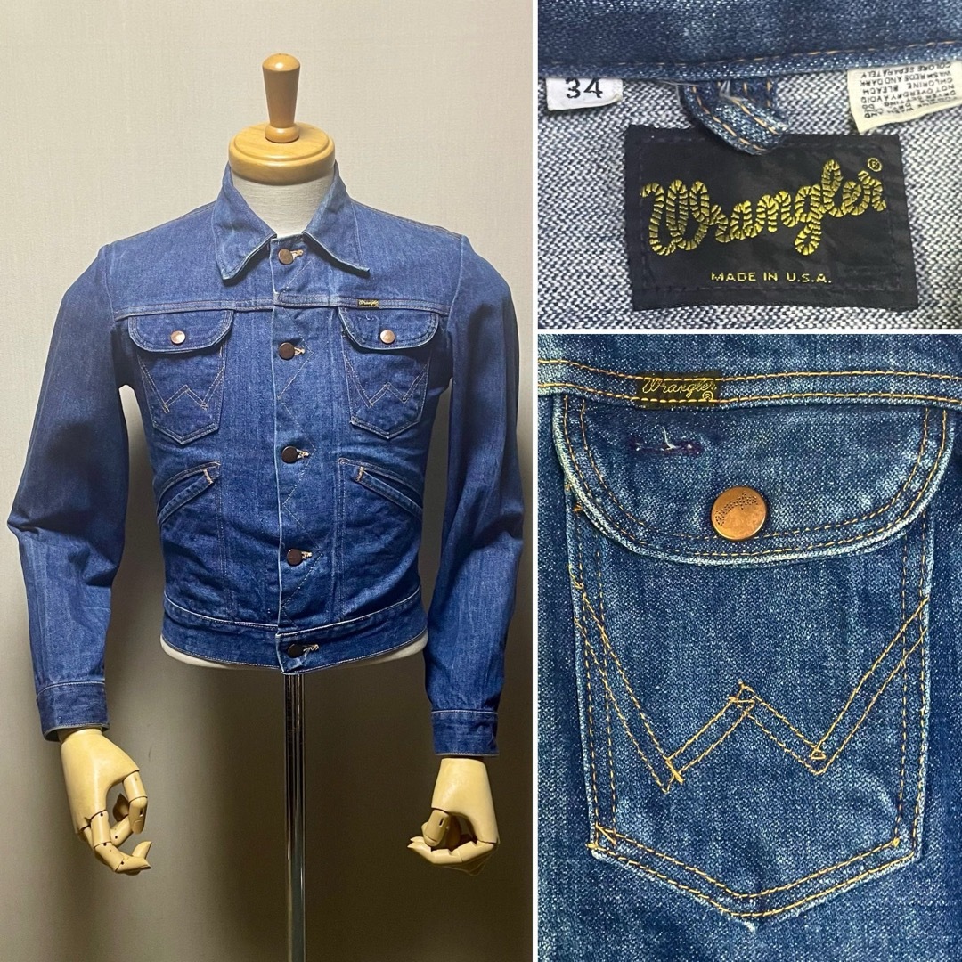 Wrangler(ラングラー)の1970s  Wrangler  Denim Jacket  Size 34 メンズのジャケット/アウター(Gジャン/デニムジャケット)の商品写真