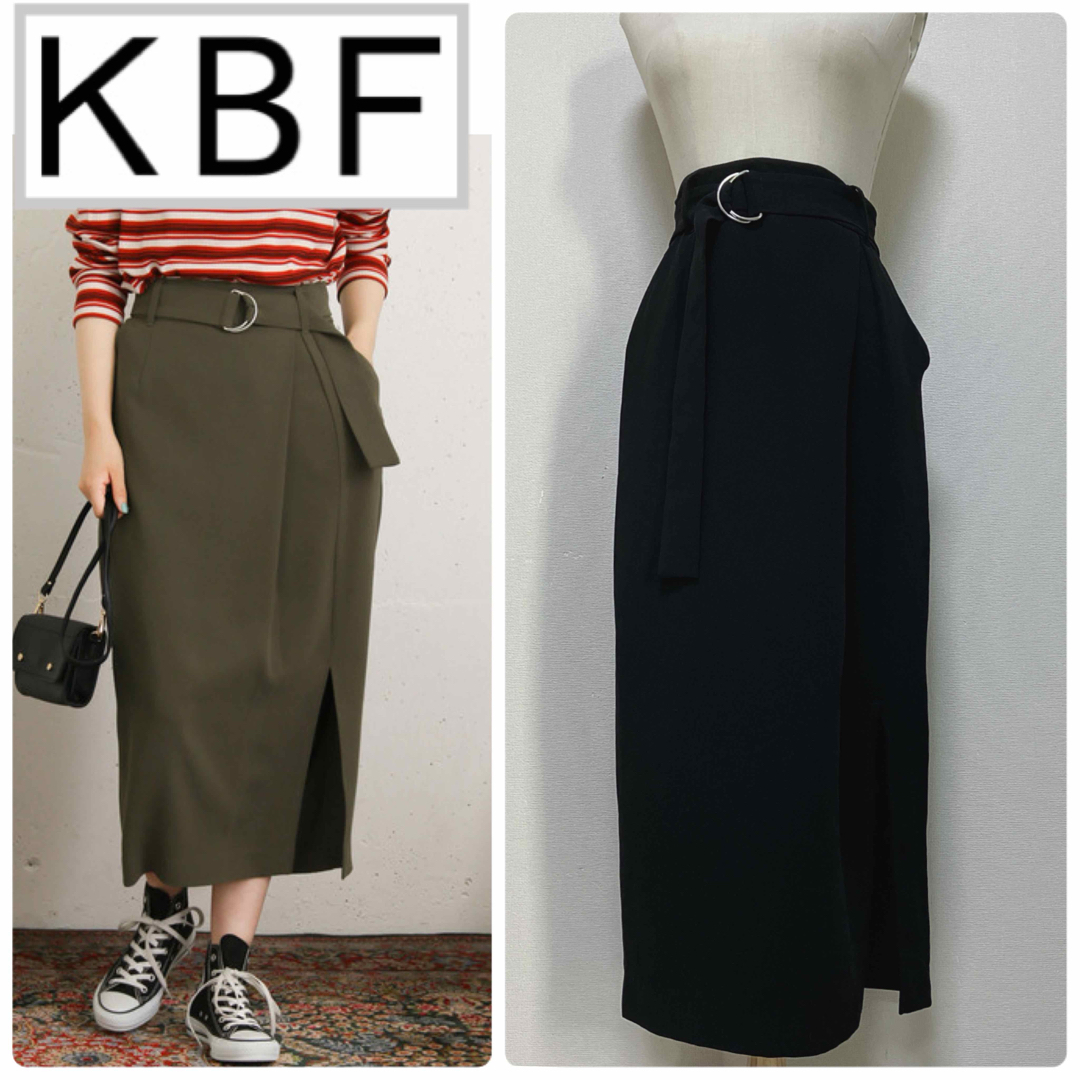 KBF(ケービーエフ)のKBF フロントスリットベルト付きスカート レディースのスカート(ロングスカート)の商品写真