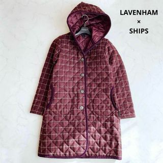 LAVENHAM - 美品꧁ ラベンハム꧂シップス別注　ツイード　キルティング　フーデットコート　36