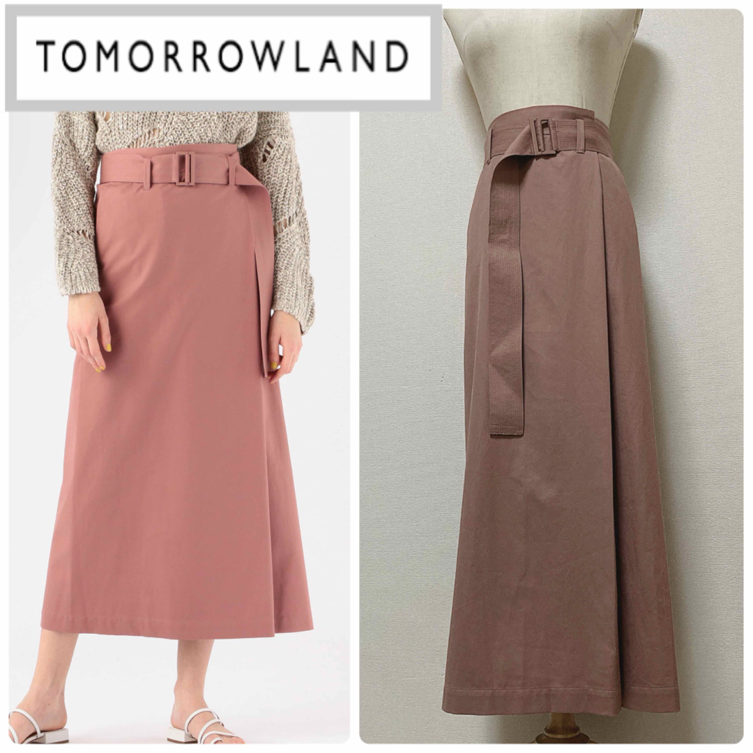 TOMORROWLAND(トゥモローランド)のトゥモローランド　サップルツイル ベルテッドロングスカート レディースのスカート(ロングスカート)の商品写真