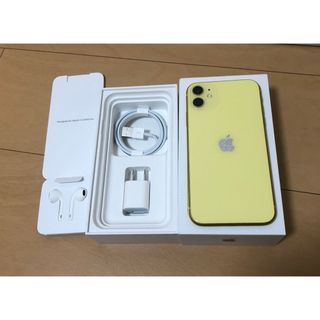 アップル(Apple)の(美品)　iPhone11 128GB イエロー　SIMフリー(スマートフォン本体)