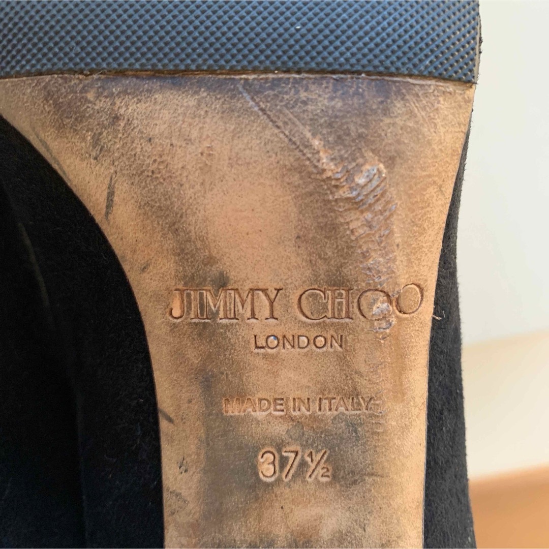 JIMMY CHOO(ジミーチュウ)のJIMMY CHOO スウェード ピンヒール ロングブーツ レディースの靴/シューズ(ブーツ)の商品写真