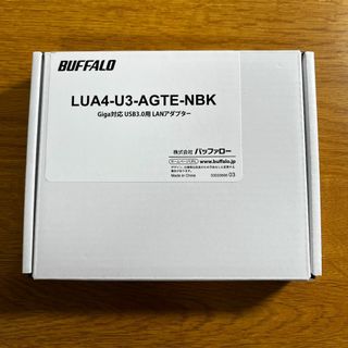 バッファロー(Buffalo)のBUFFALO 有線LANアダプター LUA4-U3-AGTE-NBK未使用品(PC周辺機器)