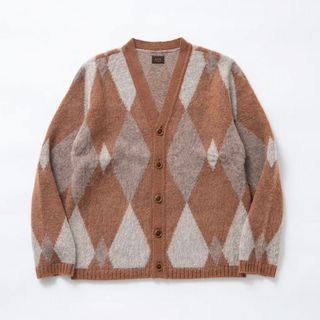 ラッツ(RATS)のrats ARGYLE MOHAIR KNIT CARDIGAN(カーディガン)