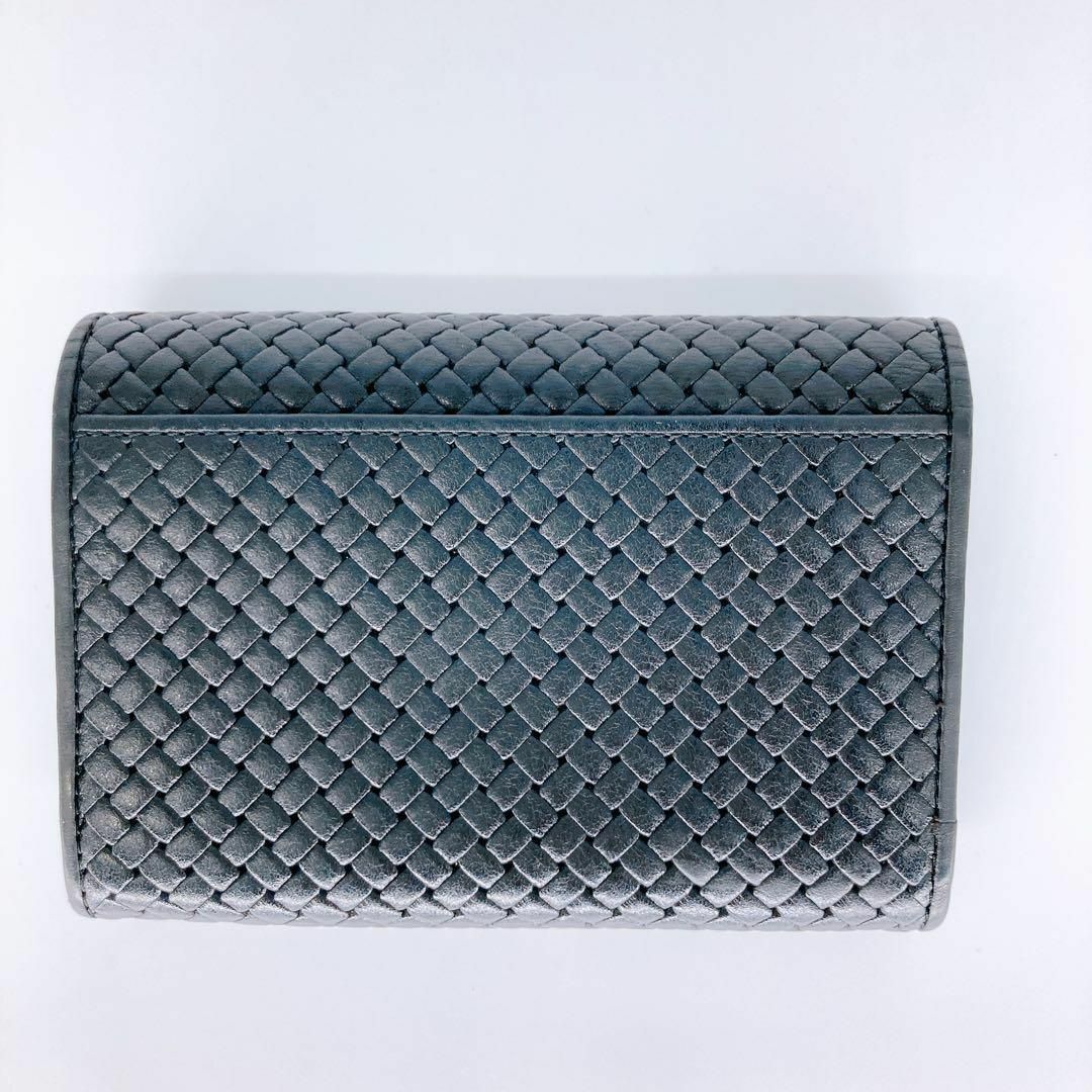 agnes b.(アニエスベー)の✨美品✨アニエスベー 2つ折り財布 編み込み ブラック レザー レディースのファッション小物(財布)の商品写真