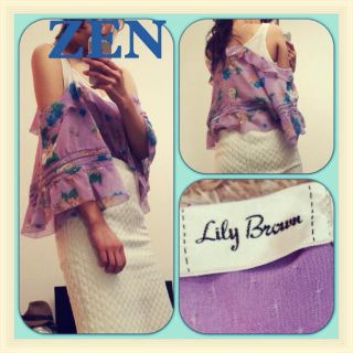 リリーブラウン(Lily Brown)のLilyBrown オフショルカットソー(カットソー(長袖/七分))