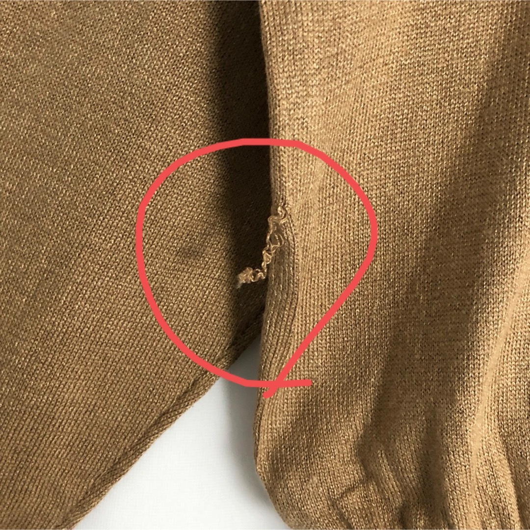 【ニット　セーター　シルク　無地　シンプル　オーバーサイズ　ブラウン　古着】 メンズのトップス(ニット/セーター)の商品写真