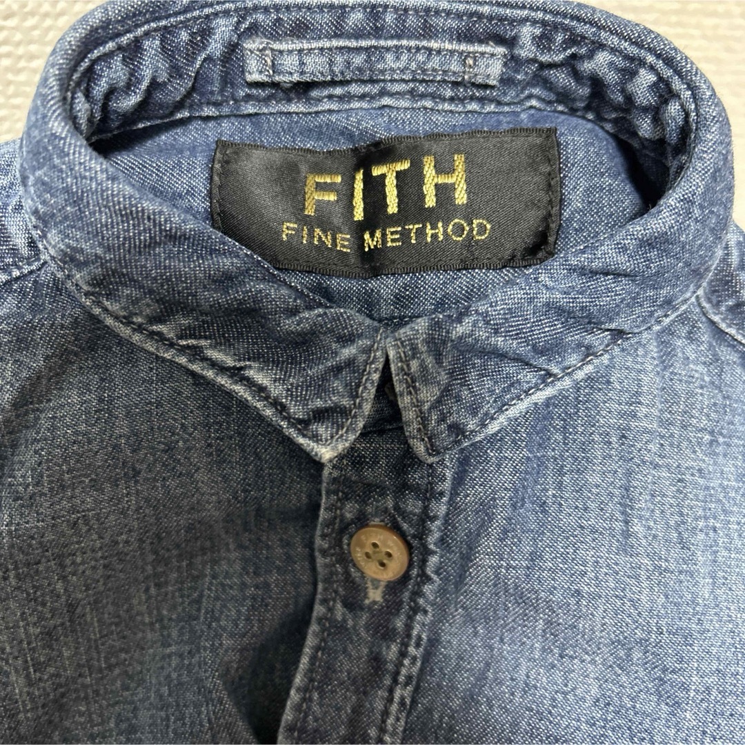 FITH(フィス)のFITH フィス　デニムシャツ　羽織り　長袖　インディゴ　アメカジ　おしゃれ キッズ/ベビー/マタニティのキッズ服男の子用(90cm~)(ブラウス)の商品写真