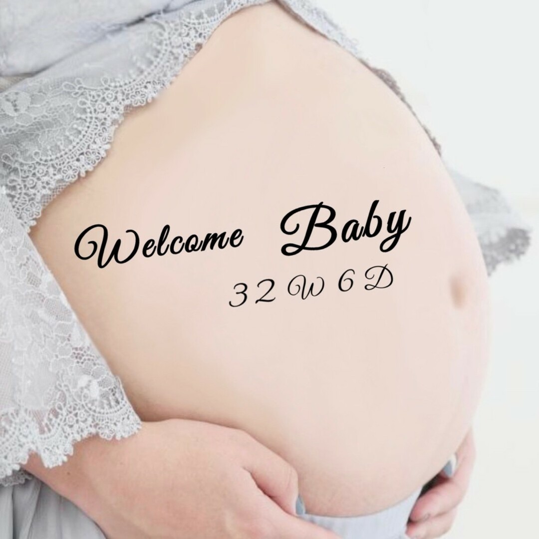 マタニティシール　マタニティフォトシール　Welcome　Baby　数字 キッズ/ベビー/マタニティのマタニティ(その他)の商品写真