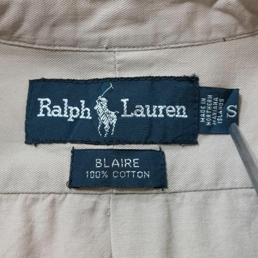 Ralph Lauren(ラルフローレン)のラルフローレン 半袖 無地シャツ ベージュ 青 ブレイル ポニー刺繍 7869 その他のその他(その他)の商品写真