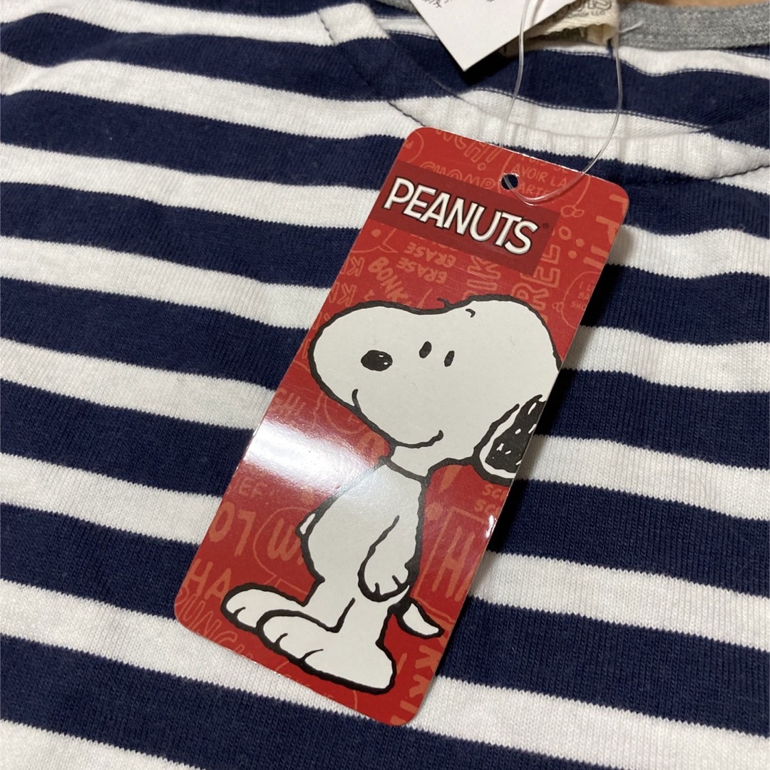 SNOOPY(スヌーピー)の新品　90サイズ　スヌーピー  Tシャツワンピース キッズ/ベビー/マタニティのキッズ服女の子用(90cm~)(Tシャツ/カットソー)の商品写真