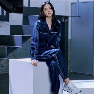 adidas デニムトラックパンツ　L ラインデニム