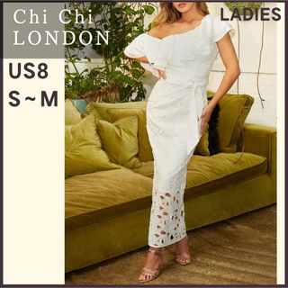 Chi Chi London - ワンショルダー カットワーク ドレス chichilondon ホワイト 