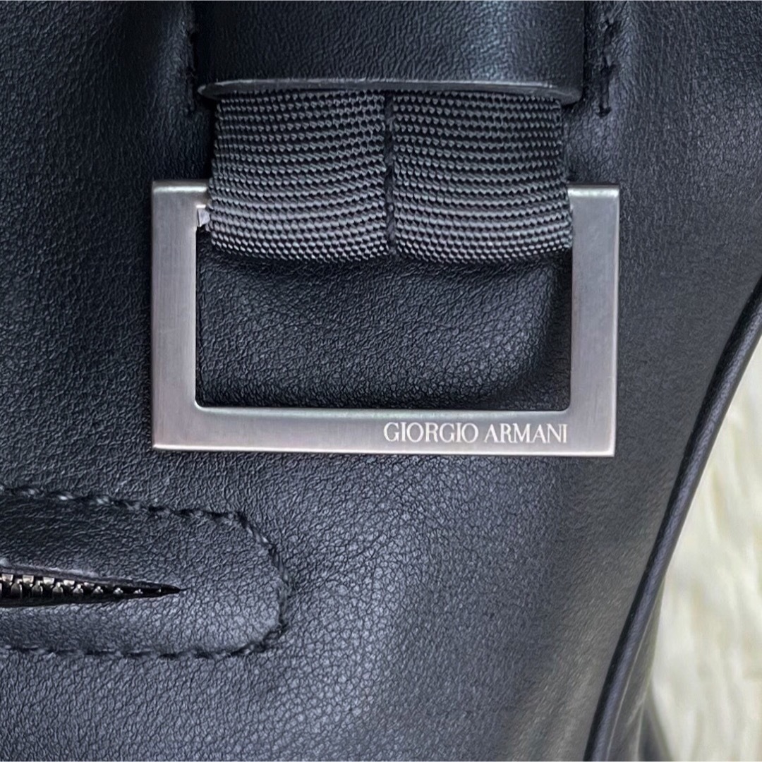 Giorgio Armani(ジョルジオアルマーニ)の人気♡A4♡美品♡GIORGIO ARMANI アルマーニ レザー トートバッグ メンズのバッグ(トートバッグ)の商品写真